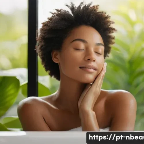 Home 13 천연화장품 계면활성제 대체 성분 - **Gentle Embrace: The Serene Morning Ritual**
A young woman in her late 20s or early 30s stands ...